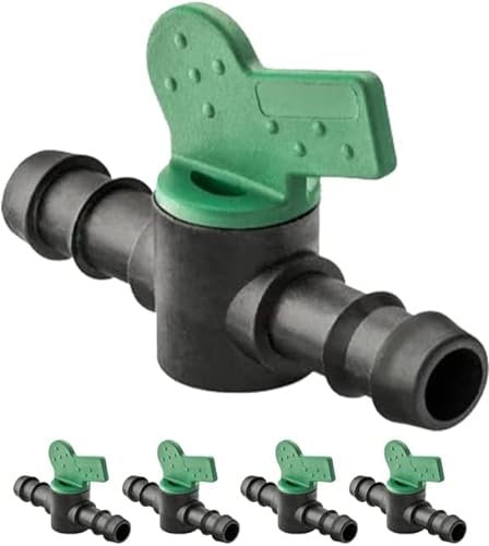 Suinga - 16 Piezas Válvula de Interruptor de Riego de Goteo 16mm, Interruptor de Válvula de Tubería 16mm, Interruptor de Válvula de Tubería Jardín, Control para Riego de Jardin