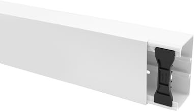KOMIB KK11060RW Kabelkanal 110 x 60 x 2000mm reinweiß/Kabelschacht/Mit kabelhalteklammer mit Montagelochung im Boden / 12M - 6 x 2m