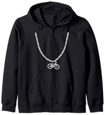 Mountainbike Bling Bling Fahrradkette mit MTB Anhänger Kapuzenjacke