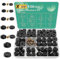 XBVV 106 PCS Faucet Washer Assortment Kit with Assorted Flat and Beveled Rubber Washers for Outdoor Garden Faucet Stem Leak Worn Replacement Repair