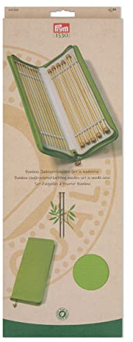 Prym 222930 Jackenstricknadel BAMBUS Set grün 3,0-8/33