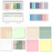 BAYTORY 1300 Blatt Wasserfeste Haftnotizen, Transparente Klebezettel, 7,6 x 7,6 cm, Registertabs Beschreibbare, durchscheinende Aufkleber Für Notizbücher (Gebogener Winkel und Multicolour)