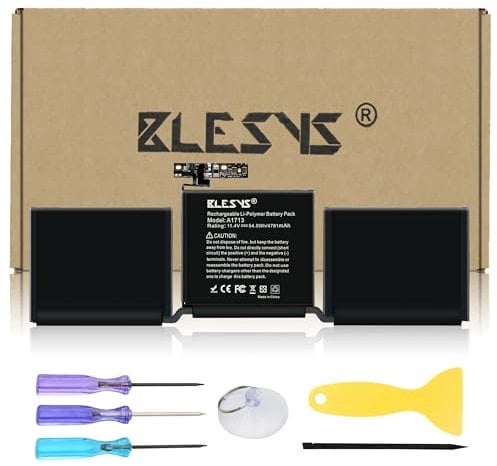 BLESYS A1708 A1713 Akku für MacBook Pro 13 Zoll A1708 (Ende 2016, Mitte 2017) EMC 2978 EMC 3164, Laptop Ersatzakku A2171 für MacBook Pro 13 Zoll A2159 2019 A2289 2020 A2338 2020 [11,4V 4781mAh]
