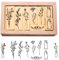 Fhioevt 8 Stück Holzstempel Stempel Holz Blumen Blätter Motivstempel Natürlichel Pflanze Stempelset Vintage Holzstempel zum Basteln für Scrapbooks Journals Tagebücher Crafts DIY Karten