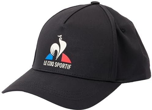 Le Coq Sportif Unisex ESS Cap Nr. 1 Black L/XL Baseballkappe, Schwarz, 58