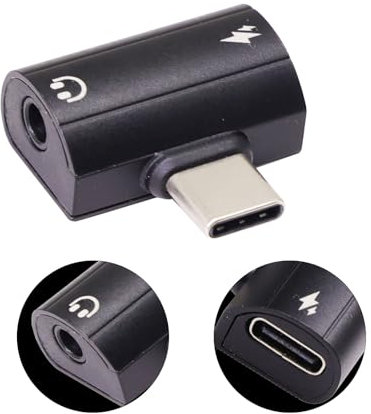 USB C to 3.5mm Headphone and Charger Adapter, 2-in-1 USB C PD Charging Port with Aux Audio Jack, Compatible for 15/15 Pro, Mate 60 Pro, Samsung Galaxy S22 S21 S20, Google Pixel 4 3 XL and More
