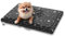 FDM Fifi Hundebett Mittelgroße Hunde 100x70 cm Wasserdicht rutschfest Hundekissen Polyurethanschaum mit Memory-Effekt Abnehmbarer Bezug Waschbar Grau/Silber