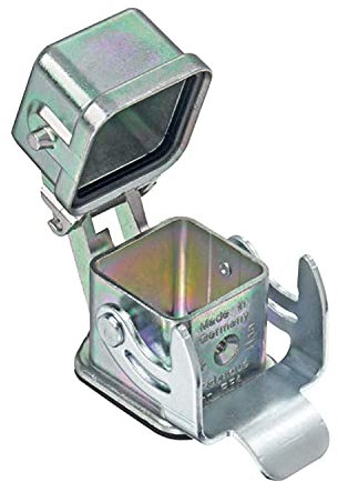 09620030306 Harting Han 3A EMV Anbaugehäuse gerade mit 1 Bügel mit Schutzkappe Metall - 1 Stück