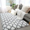 GJWLaie Rugs Living Room Grey Area Rugs for Bedroom Anti Silp Soft Shaggy Tie-Dye Plush Fluffy Living Room Rug Indoor Home Kidsroom Decor Carpet(White&black 120 * 160cm)