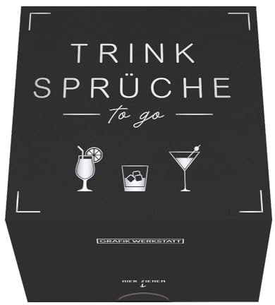 Grafik-Werkstatt Message in a Box | Geschenkidee | 30 Kärtchen zum abreissen | Trinksprüche to go