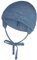 Sterntaler OCS Beanie Melange - weiche Beanie Mütze aus Melange Singlejersey (Bio) - Unisex Kopfbedeckung mit Ohrenklappen - Baby und Kinder Übergangsmütze zum Binden - Tintenblau, Größe 43