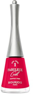 Bourjois Vernis à ongles Fabuleux Gel, 260, Happily Pink, vernis à ongles à effet gel, texture Jellygloss et fini brillant longue durée, formule vegan, résultats professionnels à la maison, 9 ml