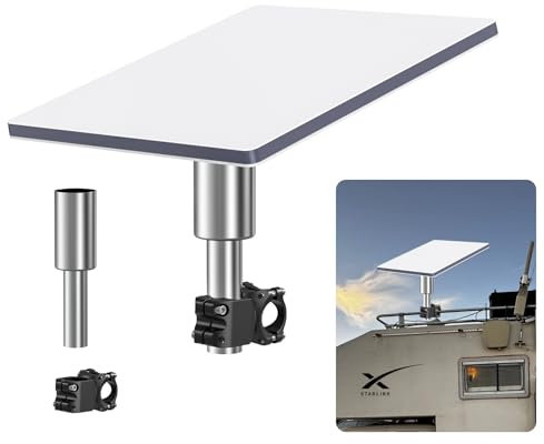 XLTTYWL Starlink RV Mount, Aluminum Mini RV Accessories Starlink Internet Kit Satellite with Installation Range 0.87-1.1'' Pipe Clamp for Star Link Dishy (Starlink Mini RV Mount)