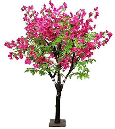 ZONABSQQ Lifelike Artificial Tree 150cm/4.9ft Realistic Artificial Plum Tree, Garden Landscape Indoor Ornamental Fake Plants Decorative for Home Office Decorative Plant