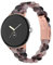 Bracelet en résine adapté à for Google Pixel Watch 2, Bracelet de montre étanche for femmes, adapté à for Google Pixel Watch Correa, bandes colorées, accessoire(Black Flower,For Google Pixel Watch 2)