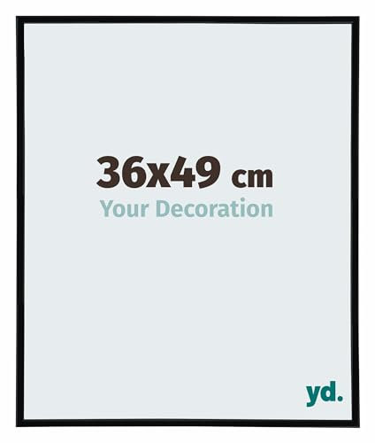 yd. Your Decoration - Puzzlerahmen 36x49 cm - Schwarz Matt - Puzzlerahmen 500-1000 Teile - Kunststoff Bilderrahmen - Annecy