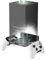 ANSHAWTIY Soporte de pared de aleación de aluminio para Xbox Series X, kit de montaje en pared para Xbox Series X, accesorios con 2 soportes de controlador, estante de pared con diseño de ventilación