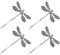 Mabor Pince à cheveux en forme de libellule - Argenté - Décoration antique - Pour bal de fin d'année, fête d'anniversaire, mariage - Accessoires de coiffure rétro pour femmes et filles