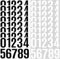 100 Piezas Numeros Adhesivos, 10cm Pegatinas Numeros para Buzones, Impermeables Pegatinas Numeros Adhesivos, Vinilo Reflectante Blanco Negro Pegatinas de Numeros,Pegatinas de números 0-9 para Buzones