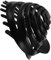VALICLUD Pince À Cheveux Ronde Pour Femme Accessoire Pour Chignon En Forme De En Forme De Champignon Antidérapante En Résine Noire