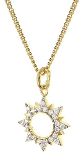 trendor Damen-Halskette 925 Silber Vergoldet Zirkonia Collier wunderschönes Schmuckstück für Frauen, modisches Accessoire 28539-45 45 cm