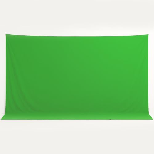 Greenscreen, Faltbare Fotografie Hintergrund Musselin, Foto Hintergrund für Hauptsächlich für Chroma Keying und Austausch virtueller Hintergründe verwendet, Spezialeffekt (Grün, 3×6M)
