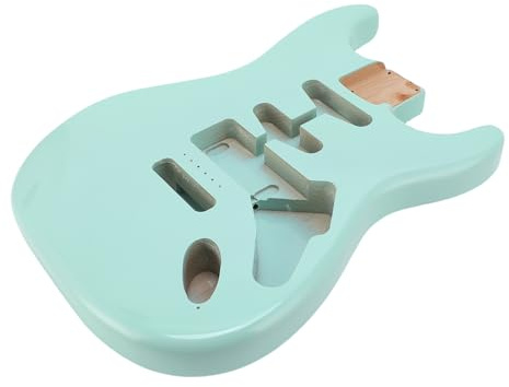 CHICIRIS E -Gitarrenkörper, DIY -Gitarren -Kit Fit für ST Fertiger Ersatz Poplar Massivholz für Doppelschloss Vibrato Metal Bridge SSH Tippup
