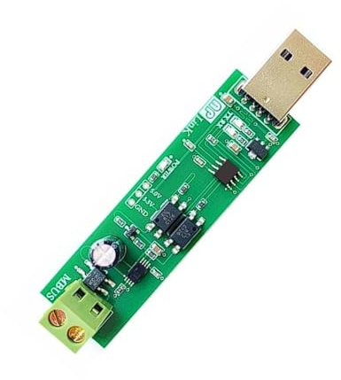 Isolierter USB-auf-MBUS-Slave-Adapter, konform mit EN1434-Standards, 42 V, einstellbare Spannungen, 3 mA Bus-Stromkapazität, eingebettete Entwicklungsplatine