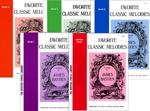 Favorite Classic Melodies 5 Book Set (Bastien Piano Library, Primer-Level 4)