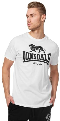 Lonsdale Herren-T-Shirt, Normale Passform mit Rundhalsausschnitt | Straßenbekleidung T-Shirt,lässiges T-Shirt aus weicher,gekämmter Baumwolle,leichtes & bequemes T-Shirt für Sport & den Alltag