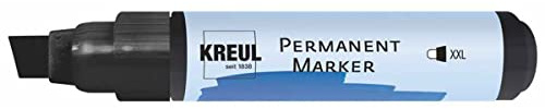 KREUL 48011 - Permanentmarker XXL, schwarz, Strichstärke 4 - 12 mm, für extrabreites Markieren, zum Beschriften und Gestalten für Grafiker, Industrieanwender, Kunst und Hobby