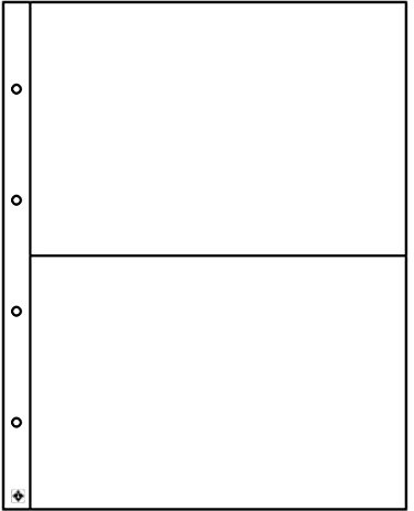Leuchtturm Folio Kunststoffhüllen, 2er Einteilung, glasklar, 5er-Pack | Säure- und weichmacherfrei, passend für Kanzlei Binder, Außenformat 290 x 365 mm