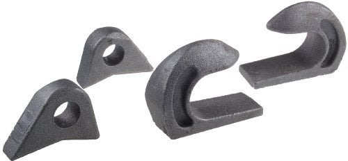 WAMO Frontladerzubehör 2X Koppelhaken + Verriegelung für Frontlader Euroaufnahme, Metall, 100% Metall, Wandmontage, Industrial, 3 Kilogramm, Speicherhaken, Haken