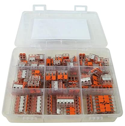 WAGO Sortimentskasten mit 105 Mini-Hebelklemmen, Sorti-Box Nr. 6, Transparente Box