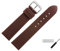 MARBURGER Uhrenarmband 17mm Leder Braun Silber Yak Prägung - Montage Set 5251732000120