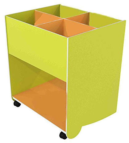 Paperflow Schulbuchkasten Kunststoff groß gelbgrün/orange