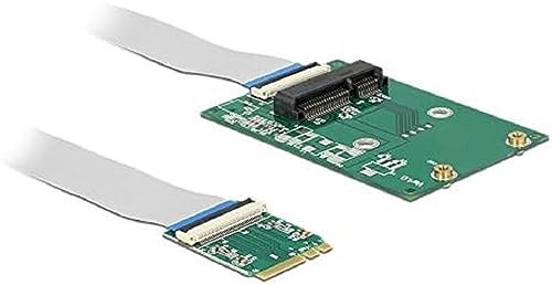 DELOCK Konverter M.2 Key A+E Stecker > 1 x Mini PCIe Slot Half Size/Full Size mit flexiblem Kabel