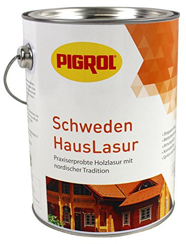 Pigrol Schwedenhauslasur 2,5L polarweiss Dickschichtlasur für alle Hölzer im Außenbereich