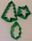 Ausstechform für Plätzchen - Blatt Stechpalme - Kunststoff - 3 Menge 7,5,4cm lang
