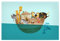 artboxONE Poster 60x40 cm Für Kinder Alle an Bord - Bild Kinderzimmer Arche Noah Delfin