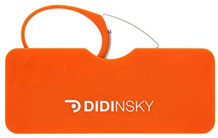 DIDINSKY Lesebrille für Damen und Herren Transparent. Kompakte leichte randlose brillen. Brillengestelle für damen und herren. Lesehilfe Retro. Orange +1.0 - ORSAY