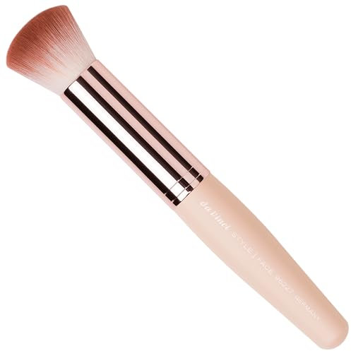 da Vinci, STYLE Foundation- & Stipplingpinsel, vegan, rund Kunstfaser, flüssige & cremige Foundation, Mineral- & Kompaktpuder, matt nude Holzgriff, Made in Germany