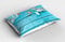ABAKUHAUS maritim Kissenbezug, Nautik Muscheln und Net, Dekorativer Standard King Size Gedruckter Kissenbezug, 80 x 40 cm, Aqua Tan