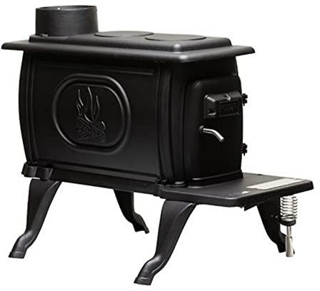 US Stove Company Gusseisen-Holzofen mit Cool-Touch-Sicherheitsgriff, heizt bis zu 54.000 BTU