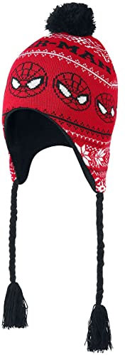 Difuzed Unisex Spider-Man-Xmas Sherpa Hat, rot red, Einheitsgröße