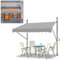 LARS360 Klemmmarkise Balkonmarkise aus Polyester, Balkon Markise ohne Bohren mit Handkurbel, Höhenverstellbar, Sonnenschutz Wasserdicht, UV-beständig Für Balkon Garten Terrasse (300x120cm, Grau)