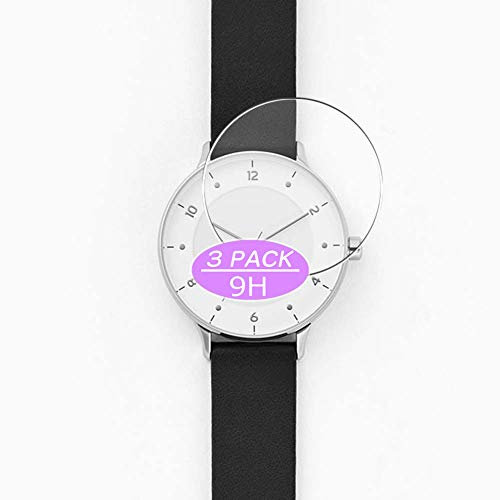 Vaxson Lot de 3 films protecteurs d'écran en verre trempé compatibles avec les boîtiers de montre Skagen Riis Watch 36 mm, film protecteur 9H