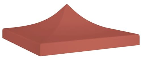 vidaXL Toit de Tente de Réception Toile de Toit de Chapiteau Remplacement de Toit de Tente Escamotable Pavillon de Jardin 2x2 m Terre Cuite 270 g/m²