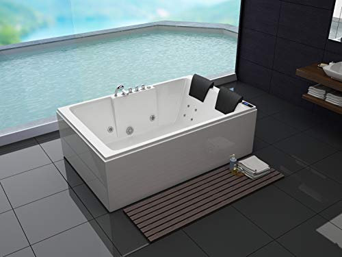 Luxus LED Whirlpool Badewanne SET 180x120cm +Heizung+Hydrojets+Ozon +Radio 2024