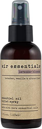 Air Essentials Spray pour toilettes aux huiles essentielles - Éliminateur d'odeurs et désodorisant - Fabriqué avec des huiles essentielles pures - Fleur de lavande - 113,4 g